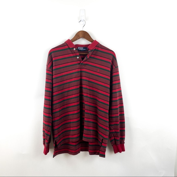 Vintage Striped Polo by Ralph Lauren Long Sleeve - Picture 1 of 8